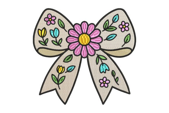Bow with Floral Embroidery Design Review
