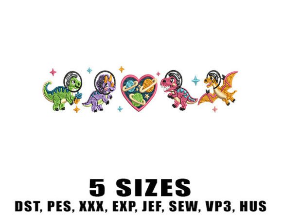 Dinosaurs in Space Embroidery Design Review
