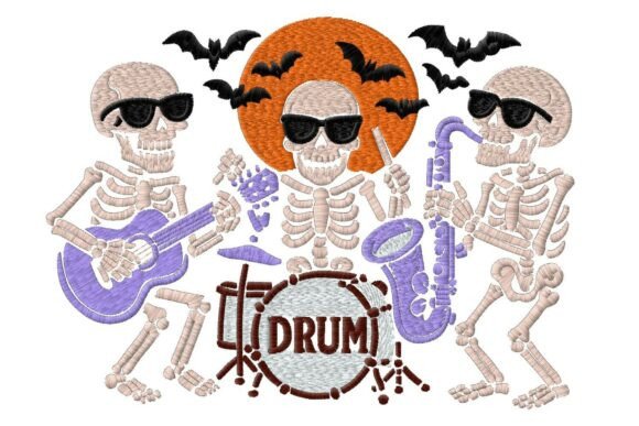 Halloween Skeleton Band Embroidery Review