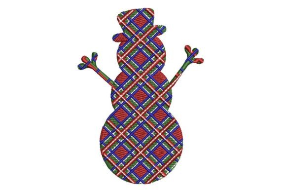 Plaid Pattern Snowman Embroidery Design Review