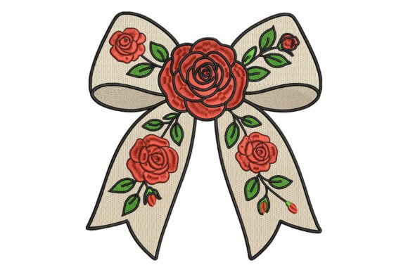 Red Rose Bow Embroidery Design Review