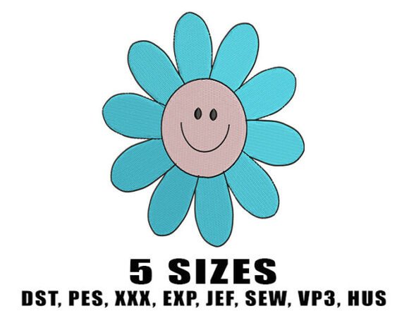 Review: Blue Cute Flower Embroidery Designs for Apparel