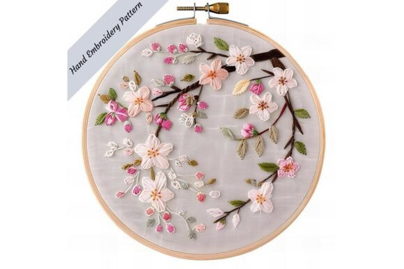 Review: Cherry Blossom Branch Embroidery Patt 02