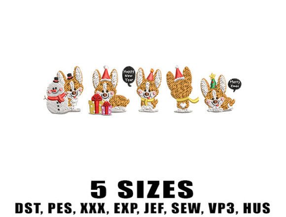 Review: Christmas Corgi Embroidery Designs for Boutique Apparel
