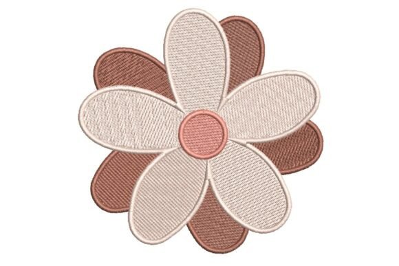 Review: Layered Neutral Toned Flower Embroidery Design