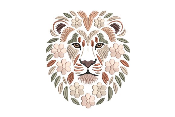 Reviewing the Floral Lion Head Embroidery Design