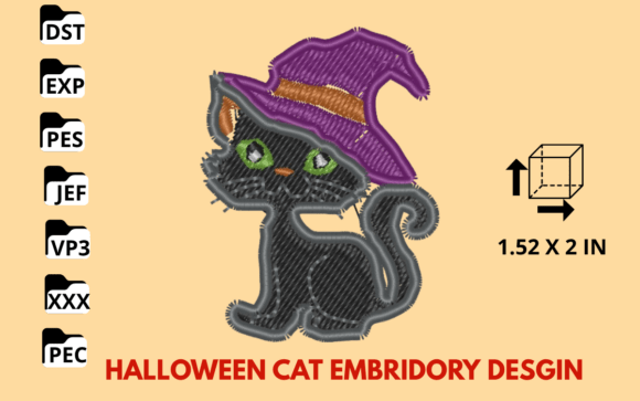 Reviewing the Halloween Cat Embroidery Design for Real Projects
