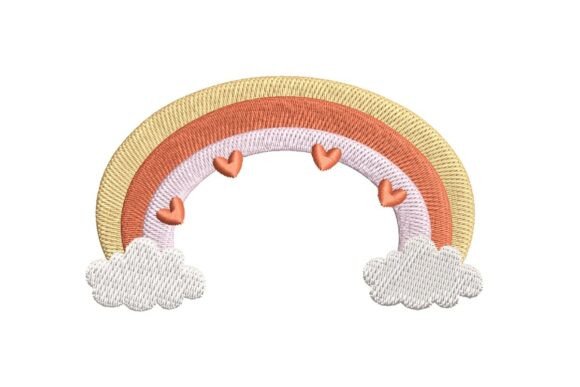 Reviewing the Pastel Rainbow with Hearts Embroidery Design