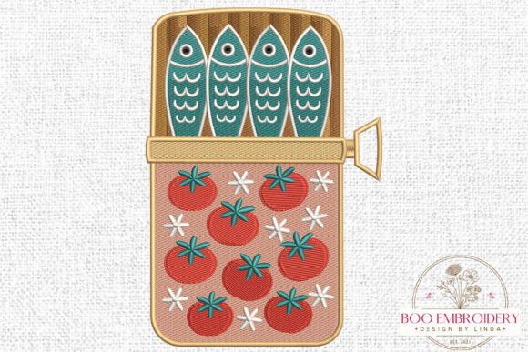 Sardine Can Embroidery Design, Fish Review