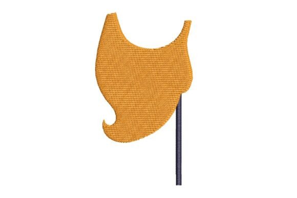 Stylized Ginger Beard on a Stick Embroidery Design